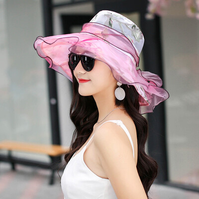 

2019 summer Hat Korean version of Joker mesh Butterfly Hat outdoor sunscreen Cap spot wholesale