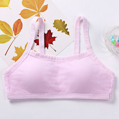 

Young Girls Training Bra Soft Cotton Underwear For Teenage Puberty Cotton Child Bra For Kids Students 8-16 Yrs