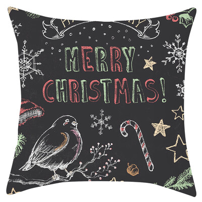 

Tailored Christmas Series Home Decor Polyester Peach Skin Pillow Case 18x18in