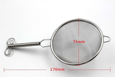 

Stainless Steel Fine Mesh Loose Tea Strainer Leaves Filter with Handle Medium 75 mm
