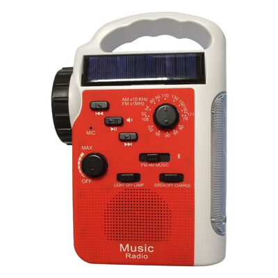 

Portable Bluetooth Audio TF Card MP3 Player Speaker Solar AM FM Radio Outdoor USB Mobile Phone Charger Hand Shake Charging Bank