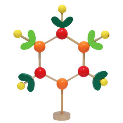 

Childrens Wooden Colored DIY Fruit Tree Assembling Toy Early Educatioal Model Building Kits