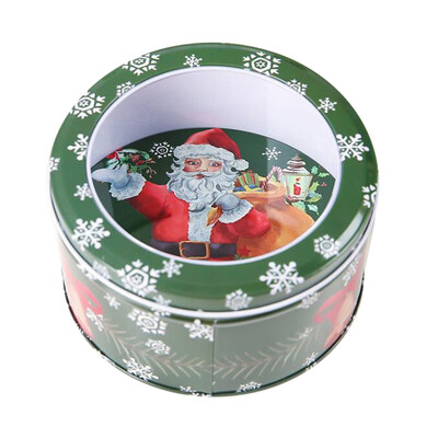 

Tailored Children Christmas Gifts Iron Storage Jar Tin Box Candy Box Bucket Home Decor