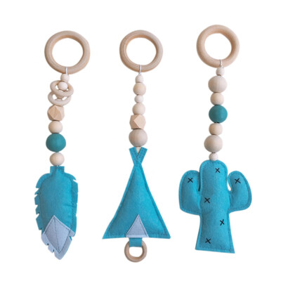 

Nordic Felt Hanging Handmade Cloud Cactus Kids Room Wall Home Decor Ornament Nursery Room Wood Beads Hanging Accessories