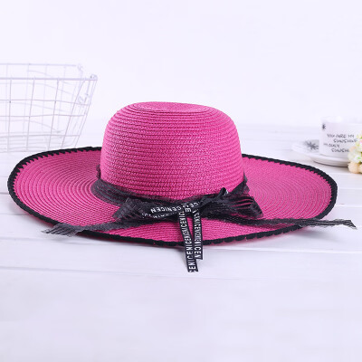 

Summer New Korean Ladys Ladys Ladys Ladys Butterfly-knotted Sun Hat Seaside Holiday Eaves Personal Sunshade Beach Hat