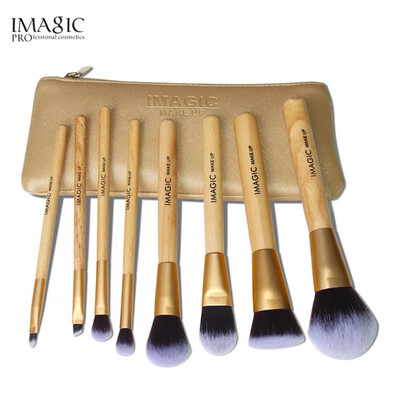 

Gold Color Make Up Brush Set Kit Professional Nature Brushes Beauty Essentials Makeup Brushes With Bag H9