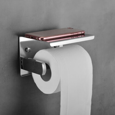 

Toilet Paper Holder Wall Mounted Tissue Holder Stainless Steel Bathroom Toilet Paper Dispenser