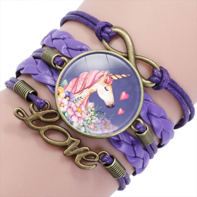 

16 Styles Children Cartoon Unicorn Multilayer Bracelet Birthday Gift