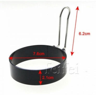

New Egg Frying Rings Perfect Circle Round FriedPoach Mould WHandle Non Stick -WT2