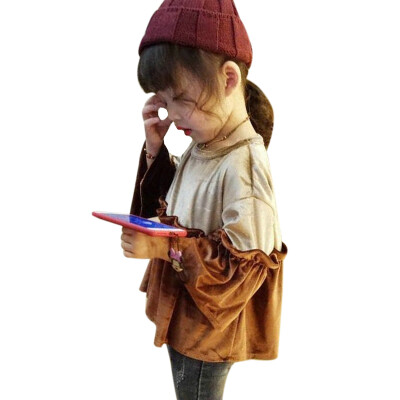 

Lovely Girls Long Sleeve Patchwork Autumn T-shirt Tops Newborn Baby Girl Round Neck Fashion Summer Tops T-shirt Outfits