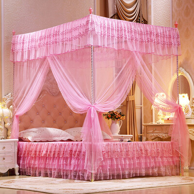 

Three-Door Open Princess Mosquito Net Double Bed Curtains Sleeping Curtain Bed Canopy Net Full Queen King Size Net