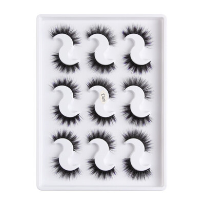 

Gobestart 9 Pairs Of 3D Mink With Color Soft Long Curly And Warped Many Layer Eyelashes