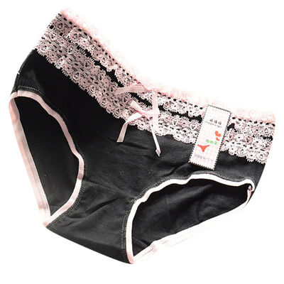 

Women Cotton Briefs Sexy Lace PantIes Bow Underwear Ladies Cute Underpants Calcinha 14 Colors