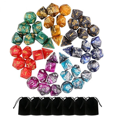 

YIWULA49 PCS Double-Colors Polyhedral Dice For Dungeons And Dragons Table Games
