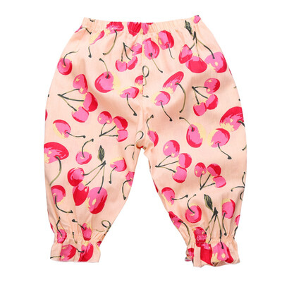 

1-11T Summer New Fashion Children Mosquito-proof Pants Boys Girls Floral Harem Pants Kids Cotton Linen Casual Soft Trousers