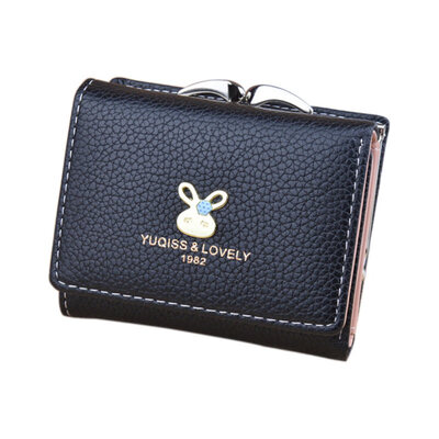 

Fashion Women Faux Leather Trifold Short Wallet Coin Purse Card Holder Clutch