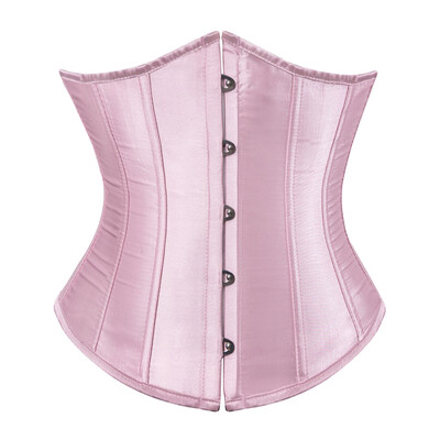 

Lace-up Boned Plus Size Satin Corset