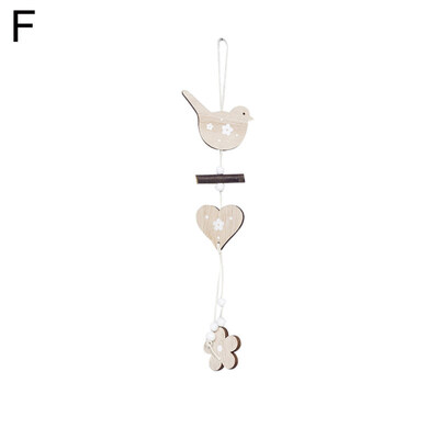 

Nordic Wooden Cute Flower Butterfly Hen Bird Easter Hanging Ornament Home Decor