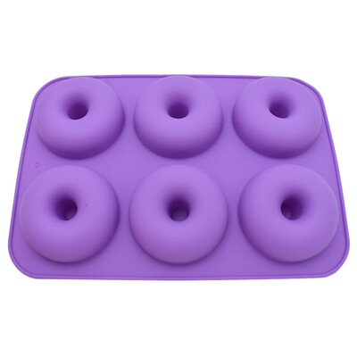 

Siaonvr 6-Cavity Silicone Donut Baking Pan Non-Stick Mold Dishwasher Decoration Tools