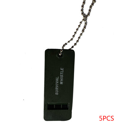 

5pc Plastic Tri-frequency Survival Whistle Treble Camping Fire Hiking Outdoor Emergency Tool