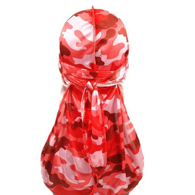 

Long Tail Satin Print Turban Hijab Cap Hair Accessories Cancer Chemo Hat For Men Women
