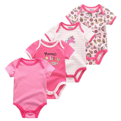 

4PcsLot Unisex For Babies Bodysuits Baby Boys Clothes 0-12M Newborn Rompers Babywear Roupas de bebe Sleepwear Baby Girls Clothes