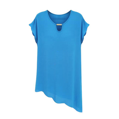 

Summer Ladies Women Loose t Shirt Casual Chiffon Short Sleeve Vest Shirt Tops 2037