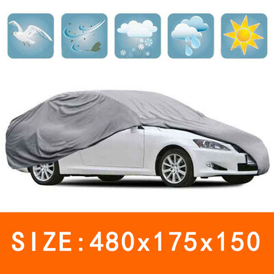 

1 Car Auto Silver Waterproof Dustproof Sunscreen Full Cover UV Resistant Parts