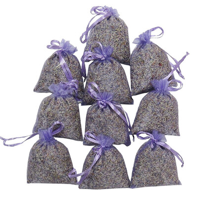 

Gobestart 15 Bags of Dried Lavender in Small Lilac Organza Bags -Real Flower Wedding