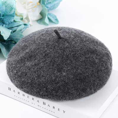 

2019 Early Spring New Vintage Beret Wool Thickened Joker Female Hat Pumpkin Hat Artist Hat