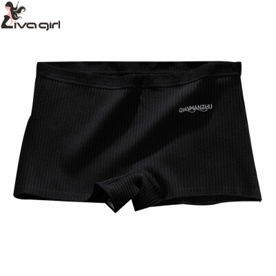 

Women Safety Shorts Pants Seamless Thread Mid Waist Panties Anti Emptied Boyshorts Underpants Girls Slimming Underwear