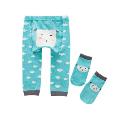 

Cartoon Baby Boys Girls Leggings Autumn Winter Warmer Cotton PP Pants TrousersSocks 0-6Y