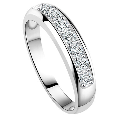 

Fashion Wedding Bridal Band Diamond Ring Silver 925 Gifts For Women Accessories For Couples Wedding Ring Modern