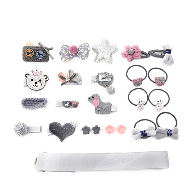 

24 Sets Of Childrens Hairpin Hair Accessories Gift Set Girl Bow Hair Pin Baby Hairpin Clip Head Wear Baby Girls Cute Head Wear