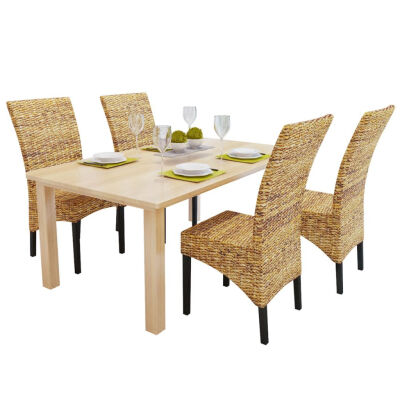 

Dining Chairs 4 pcs Abaca Brown