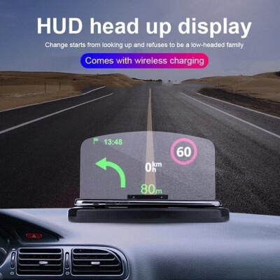 

Car 65 Inch HUD Display Holder Car Safety Auto GPS Navigation Mobile Phone Holder Projector with Wireless Charger