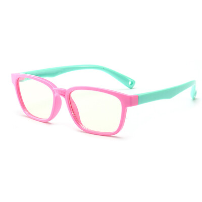 

Children Optical Glasses Flexible Bendable One-piece Safe Eyeglasses Plain Mirror Anti-blue Light Silicone Goggles Eyewear Frame