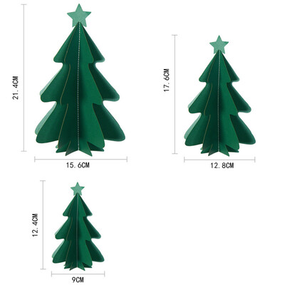 

Toponeto DIY Wooden Mini Desktop Christmas Tree Pine Ornament Home Xmas Party Decoration
