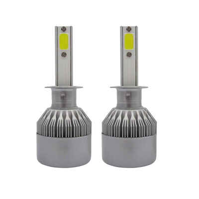 

2pcsset T2 H1 55W 6000K 4600LM IP68 Waterproof 12V Headlight LED Bright Lamps Bulbs for Car Vehicle Auto
