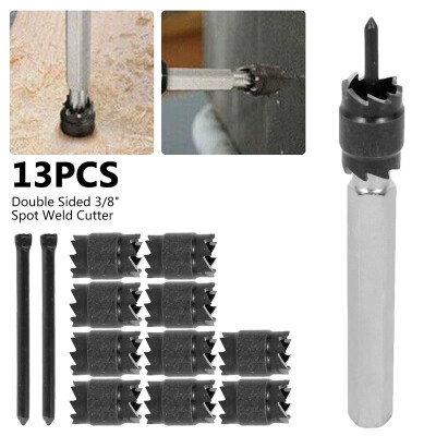 

13pcsset 38 Tool Universal Double Sided Remover Spot Weld Cutter Set Separate Rotating Kit Metal Drill Bit Home Industrial