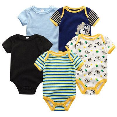 

5PCSLot Baby Bodysuits Newborn For Babies 0-12M Infant Baby Girls Clothes Jumpsuit Rompers Baby Boys Clothes Clothing Sets Cotton