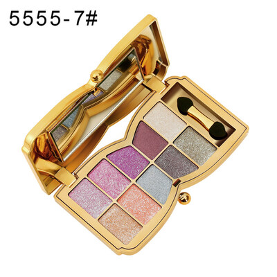 

Colour Geometry 10 Colors Shimmers Glitter Eyeshadow Makeup Palette with Brush