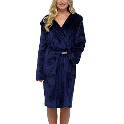 

Women Men Flannel Bath Robe Sleepwear 2019 Autumn Winter Solid Plush Couple Bathrobe Thick Warm Female Hoodies Robe