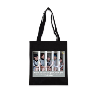 

Kpop TXT Canvas Shoulder School Bag Protable Shopping Handbag