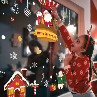 

HOT Merry Christmas Tree Star Wall Stickers Home Decals Living Room Decorations DIY PVC Festival Window