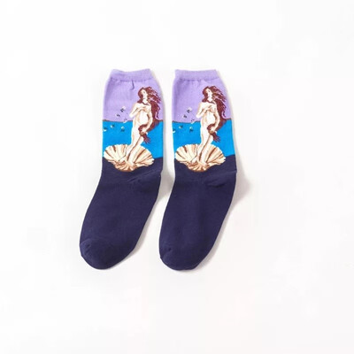 

Aa-shop Men Women Art Color Mid tube Socks