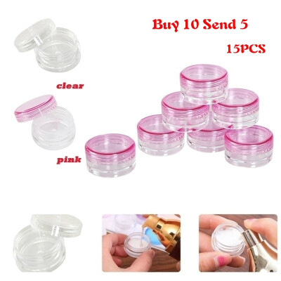 

5153050 Pcs 3ml Transparent Pink Plastic Sample Container Cream Packing Box Cream Cosmetic Storage Bottle