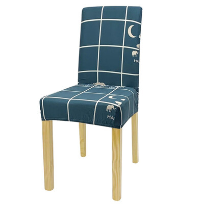 

2 4Pcs Christmas Stretch Removable Chair Cover Printing Seat Case Slipcover Home Decoration
