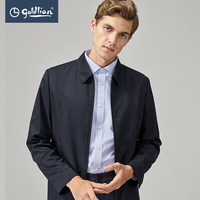

Goldlion Goldlion 2019 spring new style with a business lapels jacket jacket male Tibetan blue XL