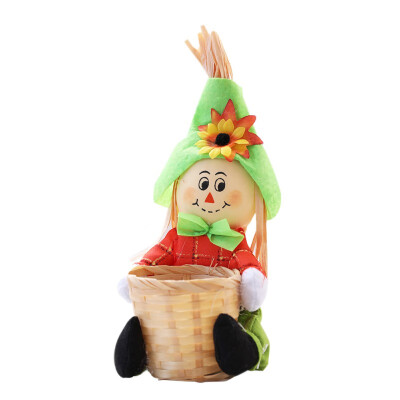 

Halloween Festival Supply Scarecrow Children Toy DIY Handmade Creative Basket Gift Box Bag Decoration Ornament